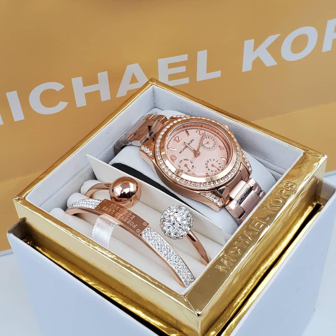 Michael Kors Ladies Blair Rose Gold & silver Watch With Bracelet - Fairfurt  Nigeria Online Marketplace